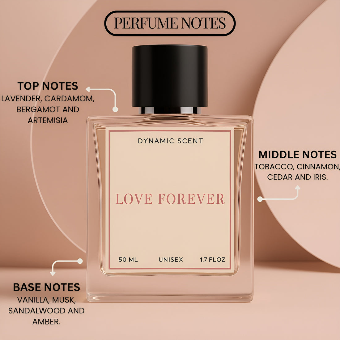 Dynamic Scent Love Forever Eau de Parfum for Men & Women | Long Lasting Unisex Perfume | Premium Romantic Fragrance | 50ml Luxury EDP | Ideal for Daily Wear, Parties & Gifting
