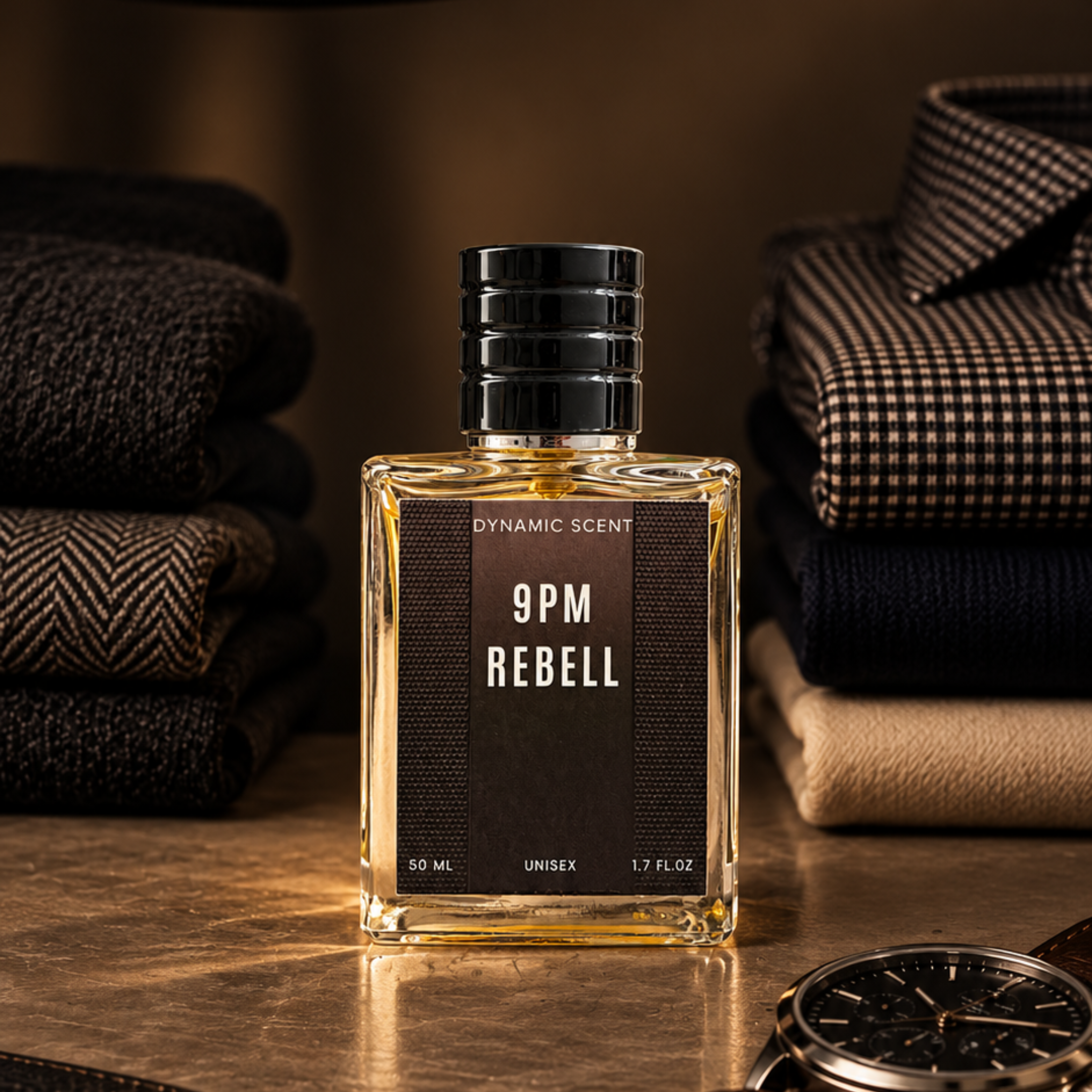 9pm rebell, dynamic scent, unisex perfume, perfume for men, perfume for women, 50ml perfume, fruity perfume, woody perfume, vanilla perfume, caramel perfume, musk perfume, premium perfume, evening perfume