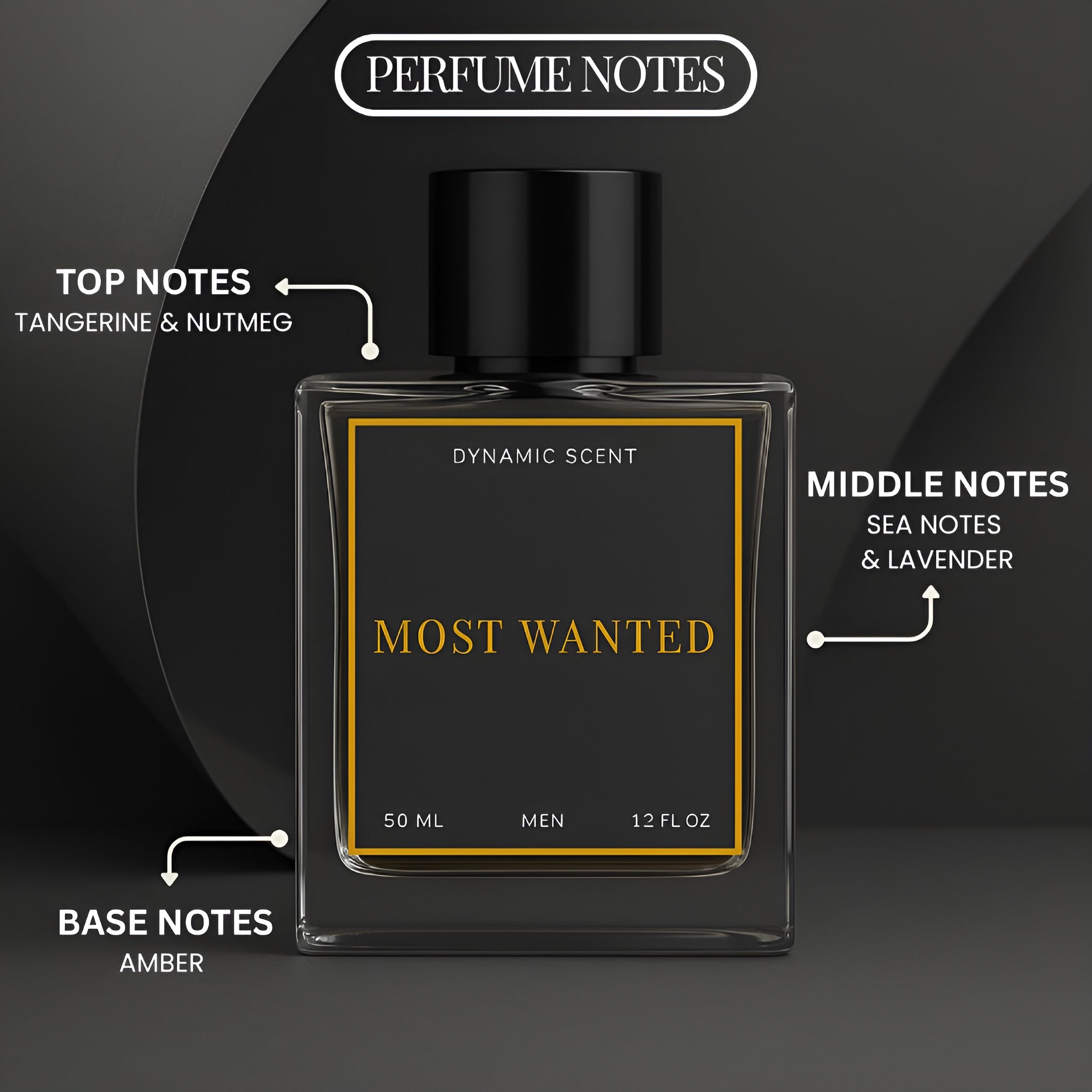 Dynamic Scent Most Wanted Perfume for Men | Premium Long Lasting Eau de Parfum | Strong & Powerful Masculine Fragrance | Daily Wear Luxury Perfume for Men | 50ML